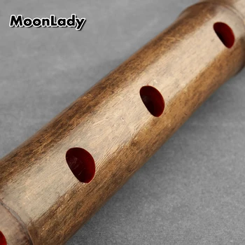5 Skylių Medinių Muzikos Instrumentų 1.6 Kojų Bambuko Vertikalus Fleita Su Root Woodwind Priemonė Ne Nan Xiao Ne Shakuhachi