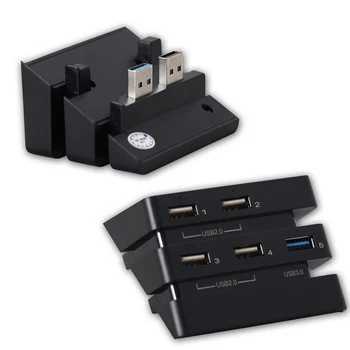 5 Uostas Su LED Indikatorius, 4 USB 2.0 Lošimų Mokestį Konsolės Pratęsti Adapteris, 1 USB 3.0 Išplėtimo Daugiafunkcinis USB Šakotuvą Už PS4 Pro