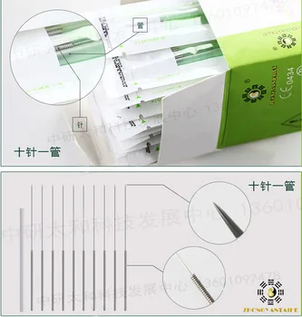 5000 gabalus nustatyti vienkartinių akupunktūros adatos 500 vienetų dėžutėje su vamzdeliu