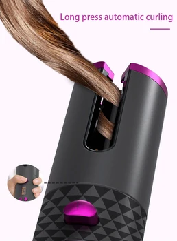 5000MAH Garbanoti Geležies Automatinė Hair Curler LCD Ekranas Akmenslydis Lygintuvai USB Hair Curler Garbanoti Lazdelė Oro Curler už Garbanos, Bangos