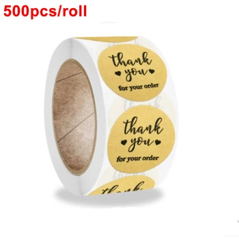 500pcs Ačiū Lipdukai Sandarinimo Etiketes, Dovanų Pakavimo Dėkojame Už Jūsų Užsakymo Apdailos Lipdukai Verslo Rankų darbo Kepimo