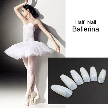 500pcs/maišas Profesionalių Baleto Natūralių Spalvų prancūzijos Neteisingų Nagų Patarimai Dirbtinės Aikštės Vadovas pranešk apie Netikrą Nagai Meno Akrilo Manikiūro Įrankiai