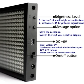 50CM P5MM RGB Led Ženklas Full Spalvotų Programuojami Slinkimo Žinutę LED Ekranas Valdybos Display Multi-language