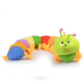 50cm Populiarus Spalvinga rūšis sprindžių Minkštas Mielas Raidos Žaislų Caterpillar turėti pagalvę Žaislai
