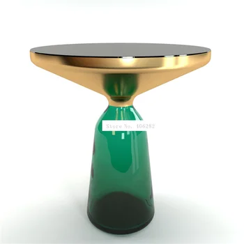 50cm Šiaurės Prabangių Stiklinių Arbatos Stalo Kūrybiškumą Skaidraus Stiklo Butelį Kojos Dizainas Kambarį Modernus Apvalių Arbatos, Kavos staliukas S