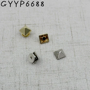 50pcs 10vnt 8mm Vario metalo varžto tipo piramidės kniedės maišelį smeigės perforuotas vario kniedės mygtuką