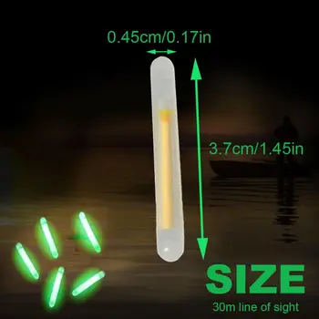 50Pcs 4.5*37mm Žvejybos Plaukti Liuminescencinės Lightstick Šviesos Naktį Plūdės Strypas Žibintai Tamsoje Švyti Stick Naudinga Daug Žvejybos Reikmenys