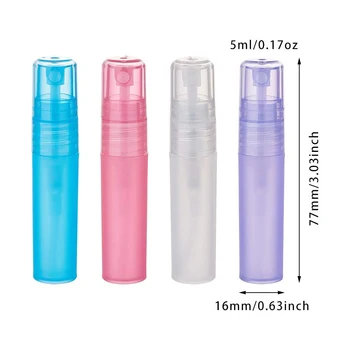 50PCS 5/10 ML Portable Kvepalai Purškimo Kosmetikos Butelis Purkštukai, Plastikiniai Kvepalai Pen Buteliukai Makiažas Tuščias Kelionės Mėginio Taros