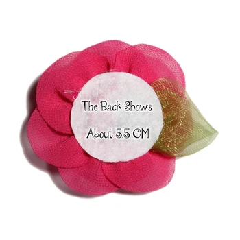 50PCS 5,5 cm Naujagimių Mados Valcavimo Audinio Gėlės Lapai Plaukų Įrašus Mielas Šifono Plaukų Gėlių Vaikai, Plaukų Aksesuarai