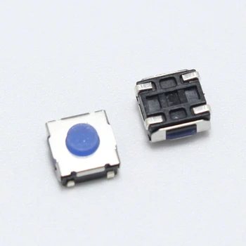 50pcs 6*6*3.4/4.3/5mm 4Pin SMD Neperšlampami Silikono Tact Switch 6x6mm 4P Micro Mygtukas Lytėjimo Switchs Skaidrus, Mėlynas