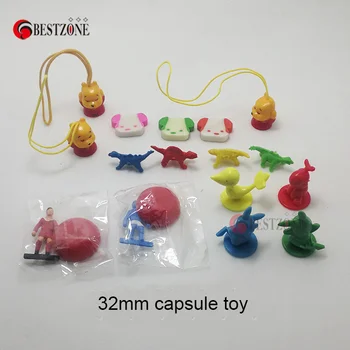 50Pcs/daug 32mm Plastiko Kamuolys Kapsulė Žaislai su viduje Gumos arba Plastiko Pav Lėlės automatas