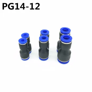 50Pcs PG14-12 16mm iki 12mm Pneumatinės Detalės Stumti Tiesiai Reduktorius Jungtys, Oro, Vandens Žarnos Plastikinės Pneumatinės Dalis