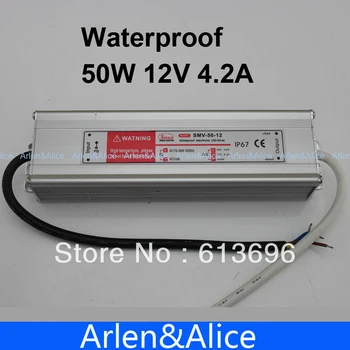 50W 12V 4.2 Vandeniui lauko Bendrosios Produkcijos impulsinis maitinimo šaltinis AC DC MVAĮ