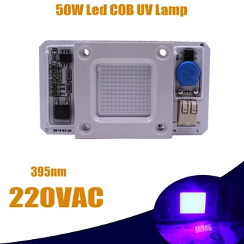50W Didelės Galios UV 395nm LED lustas Built-in vairuotojo Chip Smart IC 220V Šviesos Lempos 1PCS