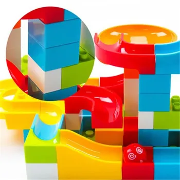 52-222Pcs Konstruktorius Blokai Žaislas Didelis Dydis Marmuro Paleisti Labirintas Kamuolys Kelio Blokai Plastiko Piltuvėlis Skaidrių Plytų Žaislai Vaikams