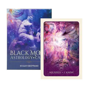 52pcs Black Moon Astrologija, Taro Kortos Šeimos Atostogų Šalis Kortų Žaidimas, anglų Tarot Denio, stalo Žaidimų Rinkinys Vaikams