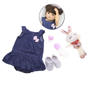 55 cm Visas Silikono Kūno Atgimsta Mergina Tikroviška Baby Doll 