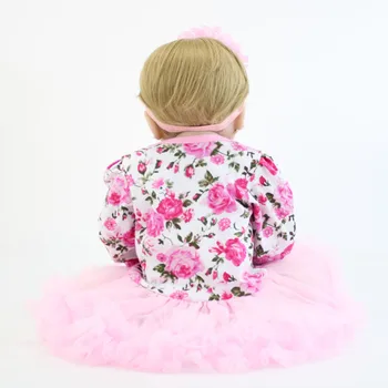 55cm Full Silikono Reborn Baby Doll Žaislas Vinilo Šviesūs Naujagimių Princesė Bamblys Kūdikiams Gyvas Bebe Žaisti Namuose Maudytis Žaislas Mergina Boneca