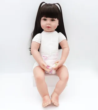 58cm minkštas kūno Silikono vinilo atgimsta Tikroviška lėlė Kūdikis Baby Girl Lėlės Reborn kūdikiams vinilo lėlės vaikams Juguetes