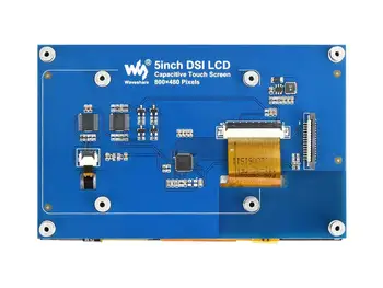 5inch DSI LCD,Capacitive Jutiklinis Ekranas,800×480, DSI Sąsaja,Palaiko Pi 4B/3B+/3A+/3B/2B/B+/A+, CM3/3+,