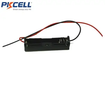 5Pc PKCELL 1xAAA Baterija, Laikiklis Atveju Laidą Veda 1,5 V AAA Baterijos Įrašą Juodo Plastiko