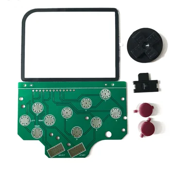 5sets Stiklo Lęšis Nintend Game Boy DMG 6 Mygtuką PCB Valdiklio plokštės stiklo ekranas objektyvas mygtuką Gamboy Nulio Aviečių Pi