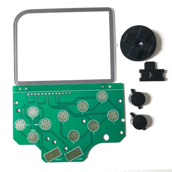 5sets Stiklo Lęšis Nintend Game Boy DMG 6 Mygtuką PCB Valdiklio plokštės stiklo ekranas objektyvas mygtuką Gamboy Nulio Aviečių Pi
