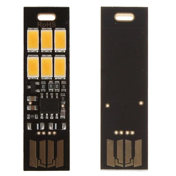 5vnt 6-LED Nakties Šviesos Soshine USB Power 1W 5V mygtukinis apšvietimo Reguliatorius Šiltai Balta Šviesos Naujas