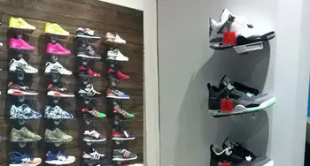 5vnt Batų parduotuvė Sneaker kasdienių batų stendas stovo metalo Batų ant sienos ekranas rodo turėtojas lentyna su kaina žymelę etiketės