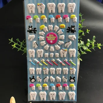 5vnt Dantų Mielas molinis formos animacinių filmų, dantys praranda dantų fėja reljefiniai plastiko lipdukas, skirtas Stomatologas, dantų dovana vaikams užrašų knygelė