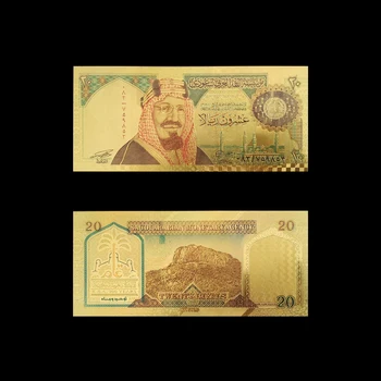 5vnt/Daug 20 50 100 200 500 Arabų Aukso Banknotų 24K Aukso Saudo Arabija Surinkimo-geriausia dovana namų kolekcija