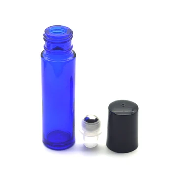 5vnt Kvepalai Roller 10ML Buteliuko eterinis Aliejus Tuščias 10ml Mėlyna Roll-On Mėginio Stiklo Butelis