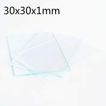 5vnt skaidri kvarco stiklo plokštė 30x30x1mm kvarco stiklo aikštėje plokštė