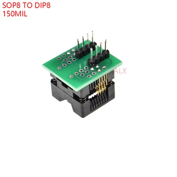5VNT SOIC8 SOP8 Į DIP8 ez programuotojas adapterio lizdas 150MIL LIZDO KEITIKLIS MODULIO testas chip IC 24C02 24C08 24C32 EEPROM