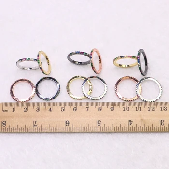 6 Vnt. Aukštos kokybės cirkonis Kristalų žiedai, papuošalai, dovana lady cirkonis žiedai Elegantiškas papuošalai, žiedai, Didmeninė papuošalai, žiedai, 7153