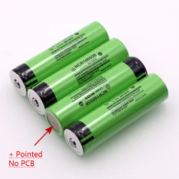 6 vnt./Daug Naujos Originalios 18650 li-ion Įkraunama baterija 3400 mAh 3.7 V NCR18650B su Smailiomis(Ne) PCB baterijos