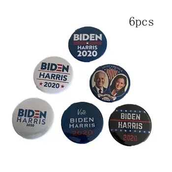 6 Vnt Demokratinės 2020 Bidė Harris Pirmininkas Balsavimo Sagė Ženklelis Lauko