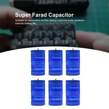 6 Vnt. Komplektas Super Farad Kondensatorius 2.7 V 100F Low ESR Super Kondensatorius Su Apsaugos Valdybos dviejų eilių Automobilių Automobilių Lygintuvas