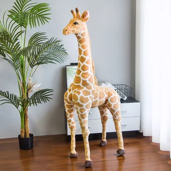60-120CM Milžinišką dydį Modeliavimas Žirafa Pliušiniai Žaislai Mielas iškamša Minkštas Realiame Gyvenime Žirafa Lėlės Gimtadienio Dovana Vaikams Žaislas