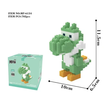 624pcs+ Magic Blokai Mario Bros Žaidimas Luigi Kinopio Modelis Ryšio Duomenys Montavimas Mini Plytų Vaikams, Žaislai