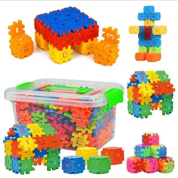 66pcs 3D Žaislai vaikams, Statyba Blokai Mokymosi Švietimo Žaislai Montessori Raidžių Skaičius Vaikų, Kūdikių 