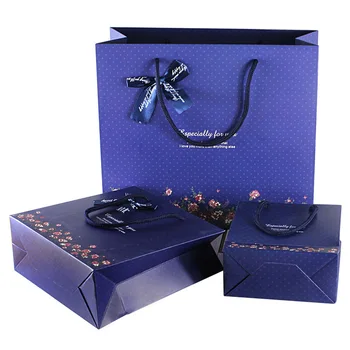 6pcs aukštos kokybės Mėlynas Dovanų Maišelis, skirtas Šalies Baby Shower Šokolado Dėžės su Rankena Paketas Krepšys Vestuvių Pritaria, saldainių Dėžutės