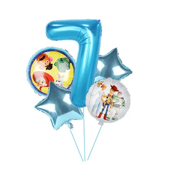 6pcs žaislų istorija ballon 18inch animacinių filmų folija balionai sumedėjusių Buzz Lightyear gimtadienio dekoracijas vaikų šalis reikmenys žaislai