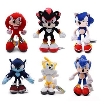 6Styles Sonic Peluche, Žaislų, Juoda Mėlyna ir Raudona Sonic Pliušiniai Žaislai, Minkšti Kimštiniai Lėlės Kūdikio Dovana Vaikams 