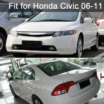 6VNT Centras BC skiltyje lipdukai Honda Civic 2006-11 Veidrodžio efektas Langą Ramstis Pranešimų Padengti Apdaila Honda Civic 2006-11