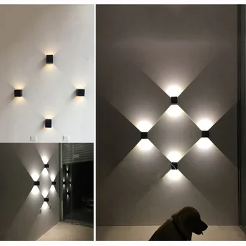 6W LED vidinis Apšvietimas Sienos Lempos Modernių Namų Apšvietimo Apdaila Aliuminio naktiniai staleliai, lempa kambario, miegamojo, Prieškambario sieniniai šviestuvai AC85-265