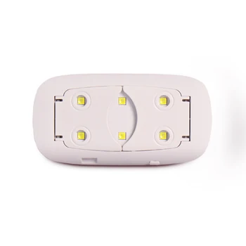6W Nagų Džiovintuvas LED UV Lempa, Micro USB Gelio Lako, Gydant Mašina Nagų Dailės Įranga 6 Lemputė Karoliukai Namų Manikiūro Nagų Įrankis
