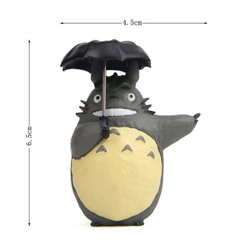 7.5 cm Mano Kaimynas Totoro Kiki Kiki ' s Delivery PVC Katė Veiksmų Skaičius, Lėlės Skėtis Kalėdų Dervos Plastikiniai Modelis