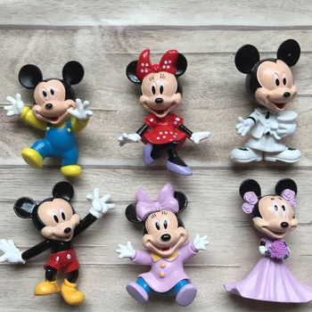 7.5 cm Minnie, Mickey Mouse Veiksmų disney Vestuvių dekoravimas lėlės vaikams Pyragas apdaila Žaislas Duomenys Žaidimas vaikams dovanų