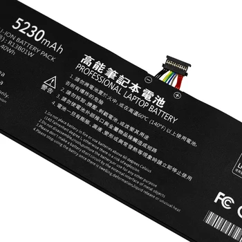 7.66 V 5230mAh Naujas R13B01W R13B02W Nešiojamas Baterija Xiaomi Mi Air 13.3